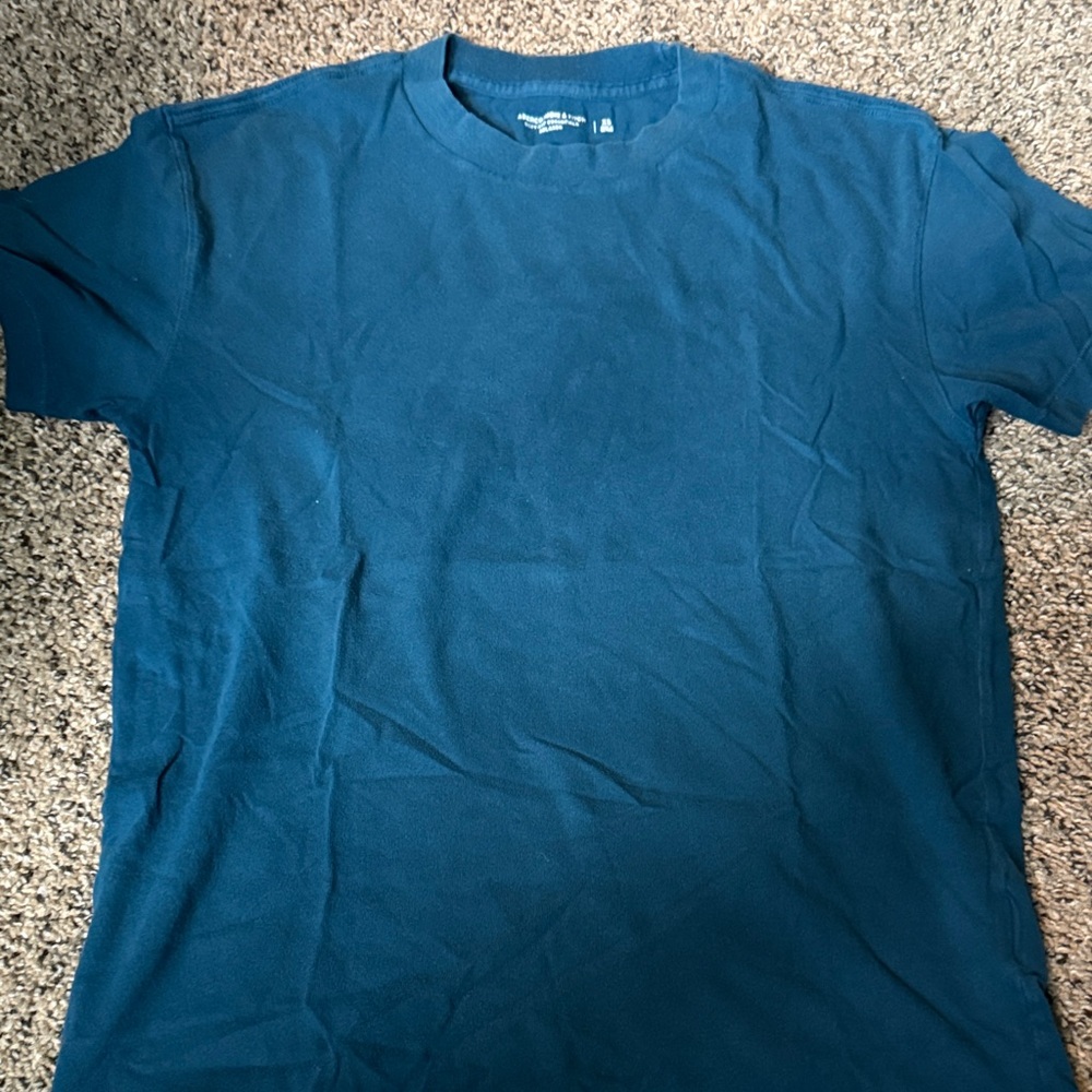 Abercrombie & Fitch Deep Blue Short Sleeve Tee